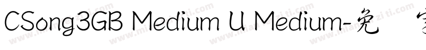 CSong3GB Medium U Medium字体转换